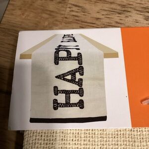 Halloween Table Runner, Jute with Stitched HAPPY HALLOWEEN and Pumpkin 72”